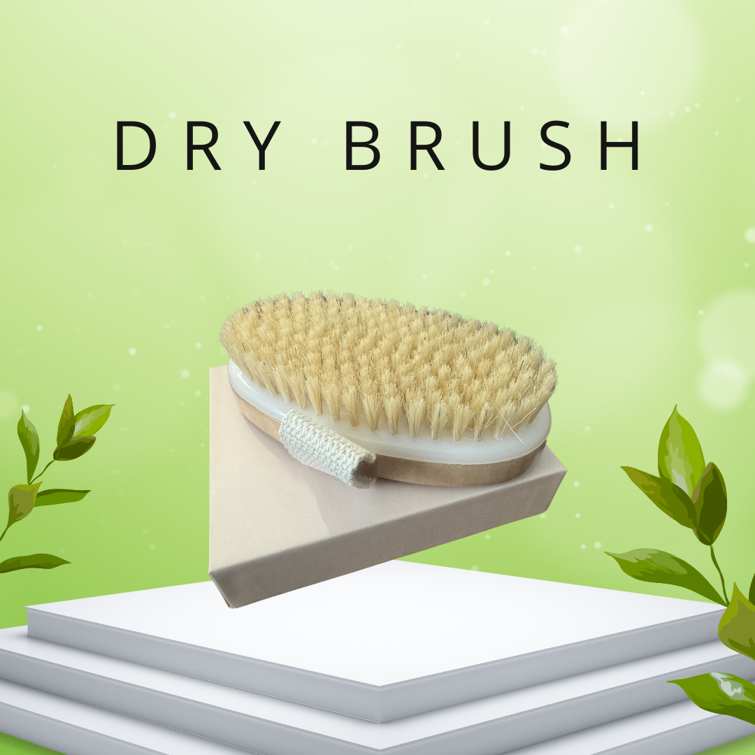 Natural Wooden Bristle Brush for Dry Brushing