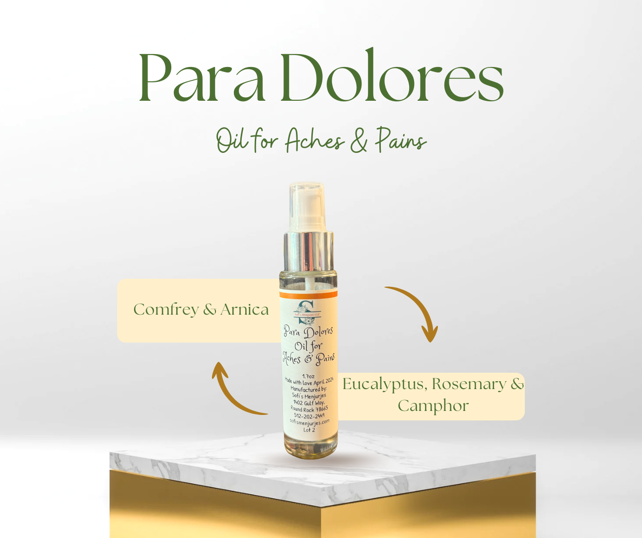 Para Dolores Oil for Aches and Pains