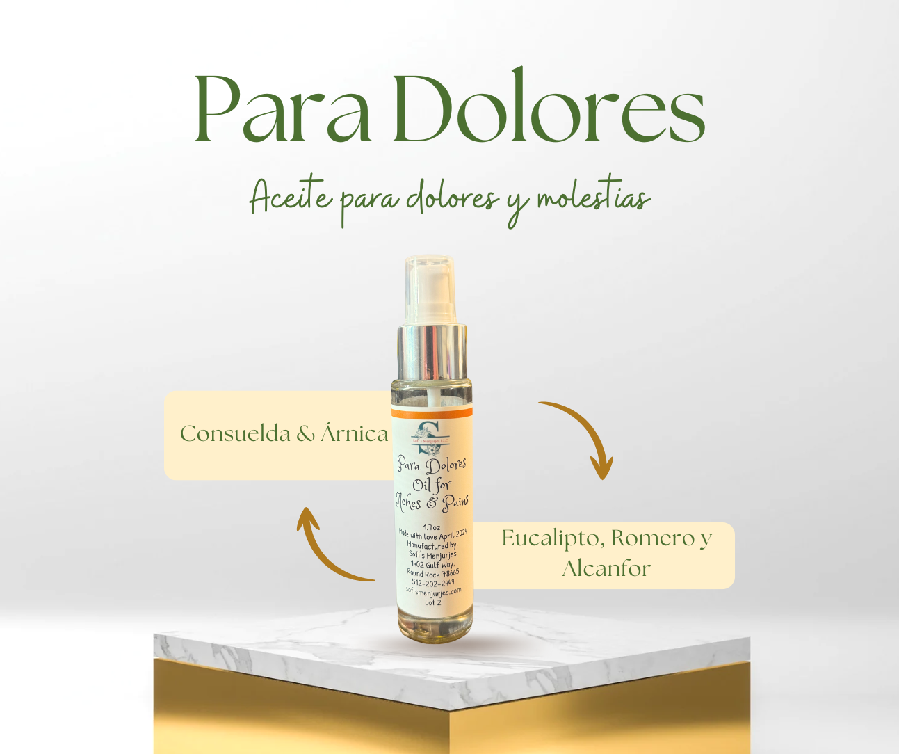 Para Dolores Oil for Aches and Pains